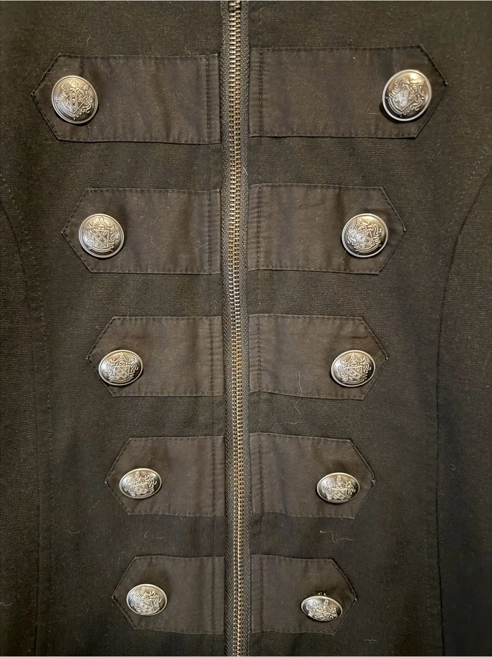 PattyBoutik Black Military-Style Blazer Jacket - Picture 6 of 10